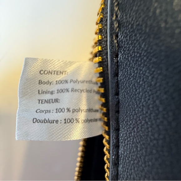 Melie Bianco Megan Minimalist Vegan Leather Tote Set NWT Black - Picture 12 of 16